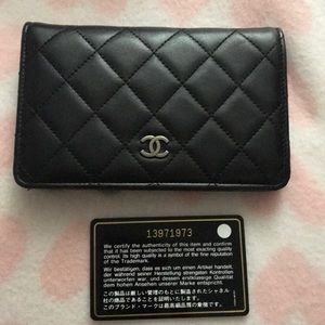 Chanel soft lambskin short wallet